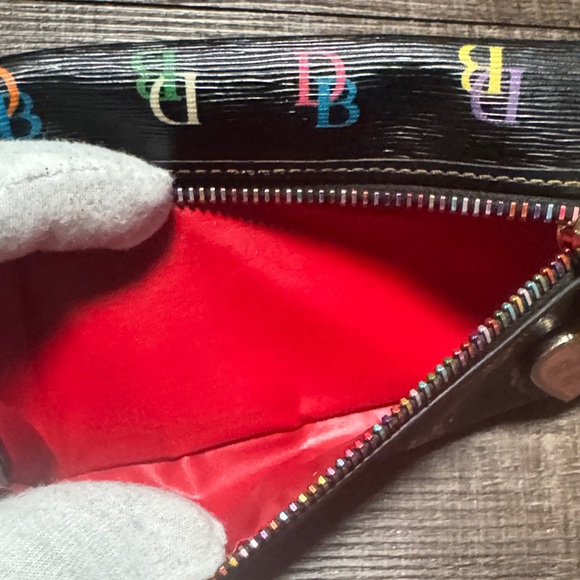 Dooney & Bourke Black Wallet with Colorful Logo - Picture 4 of 17